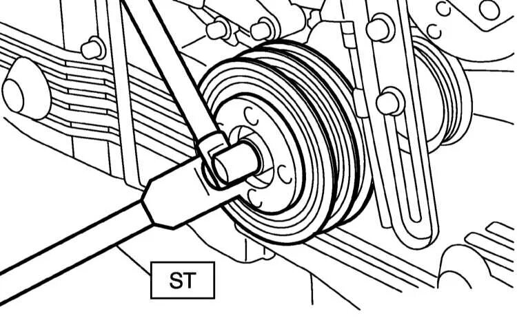 Момент затяжки болтов субару. Как открутить шкив коленвала Субару. Откручиваем болты шкивов Subaru EJ 203. Болт коленвала Форестер 2.0. Болт коленвала Субару Легаси.
