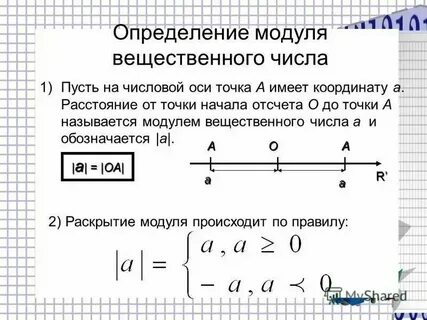 Вещественное число на числовой оси