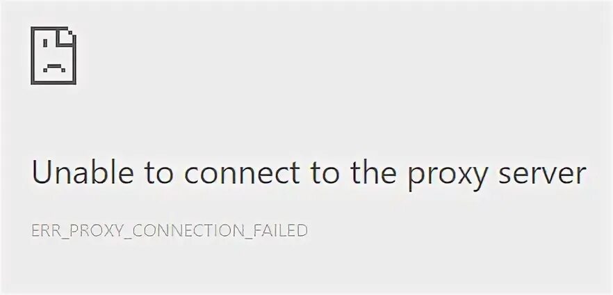 Unable to connect to proxy