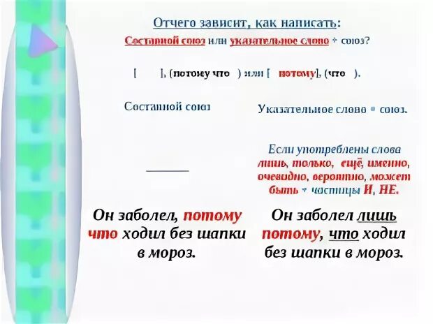 Место слова в предложении