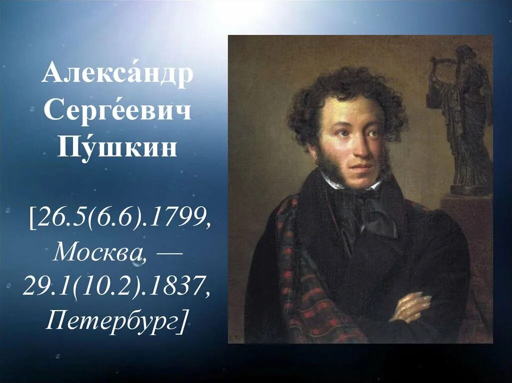 Факт о александре пушкине. Дата рождения и смерти Пушкина.