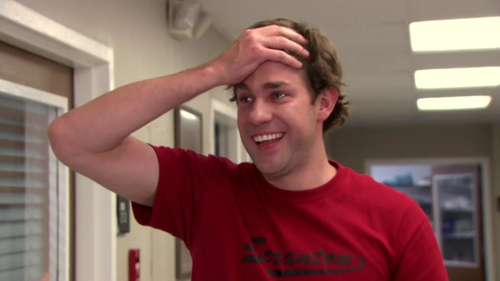 Jim was having. Джон красински офис. джон красински мем. джон красински офис мем. jim halpert.