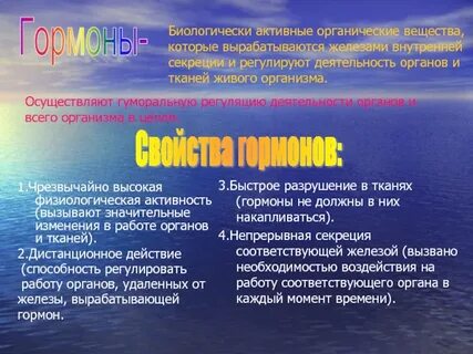 Выделяют химически активные вещества гормоны