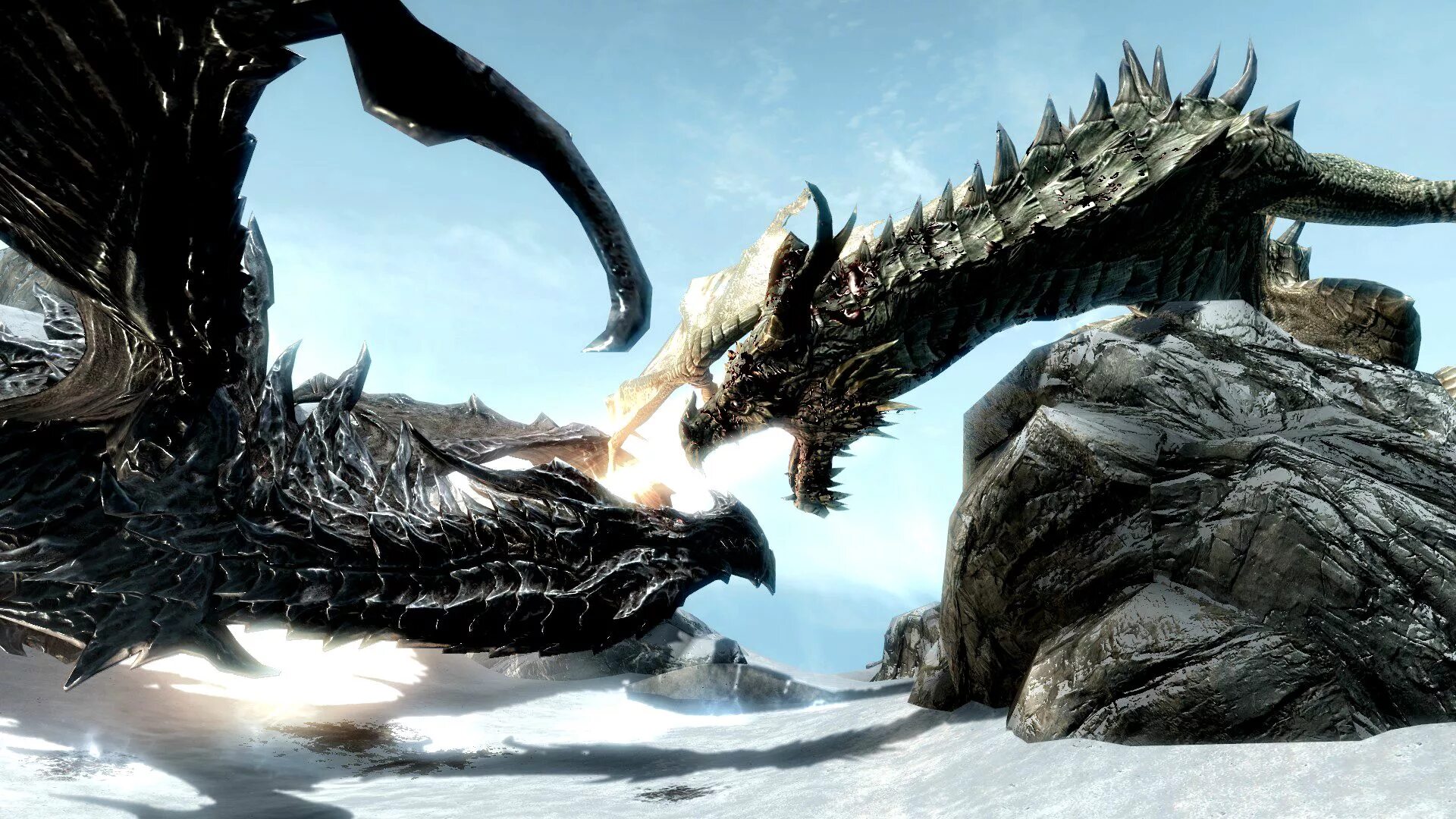 Скайрим виар. The elder scrolls v: skyrim. бой с алдуином. битва с алдуином. скайрим обои на рабочий стол 1920х1080.