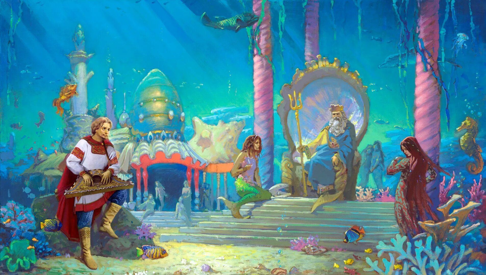 Морские обитатели. Про подводное царство. Морское царство рисунок. Про подводное царство. Художница zorina baldescu.