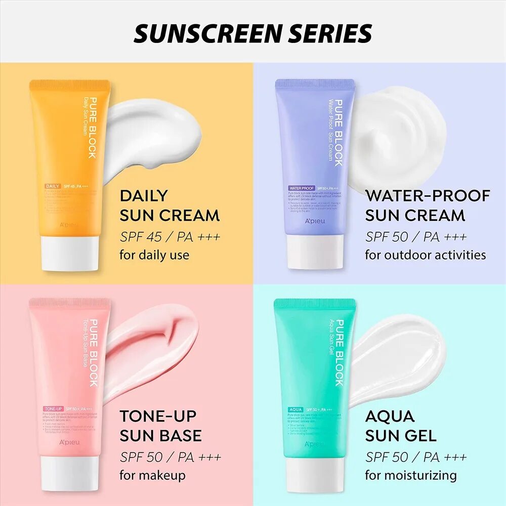 Tone up sunscreen. A'PIEU гель Pure Block Aqua Sun SPF 50. A'PIEU крем Pure Block natural Daily Sun SPF 45. Солнцезащитный крем APIEU Pure Block 50мл Water Proof. A'PIEU Pure Block Daily Sun Cream spf45 pa+++2018.