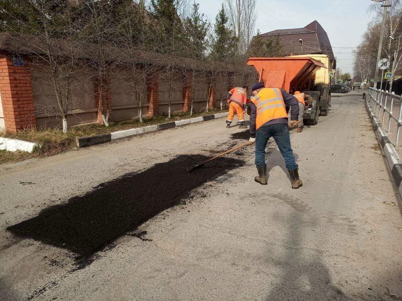 Ремонт дорог поселке