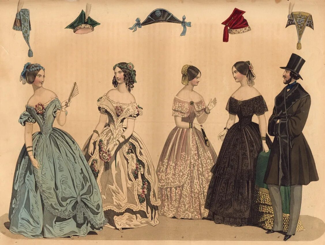 викторианская эпоха 1850 одежда франция. история моды с 1850. платье 1850х. история моды с 1850 х. мода 1850-х.