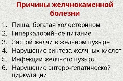 Желчекаменная болезнь обострение симптомы