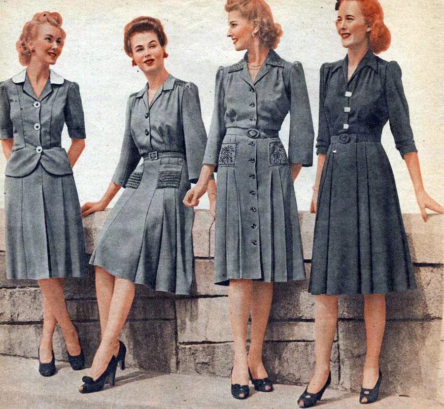 Женщина после второй мировой. Мода 1940-х. Мода 1940х Америка. Мода 40е СССР. Мода США 40-Е.