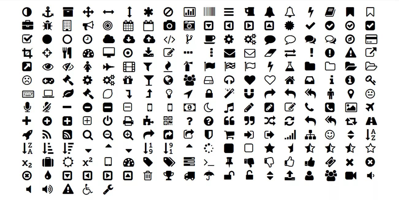 Icons шрифт. Символьные шрифты. Пиктограмма шрифт. Графические значки. Растровые иконки.