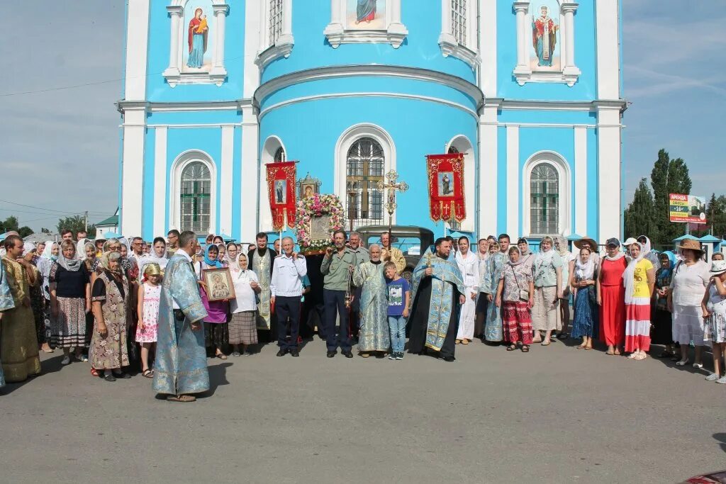 Крестный ход Данков. Тихвинский храм, крестный ход.