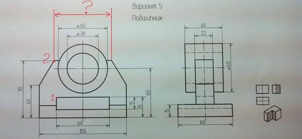 Чертежи инженерная графика подшипник Домашнее задание к лабораторной работе № 4 Студопедия