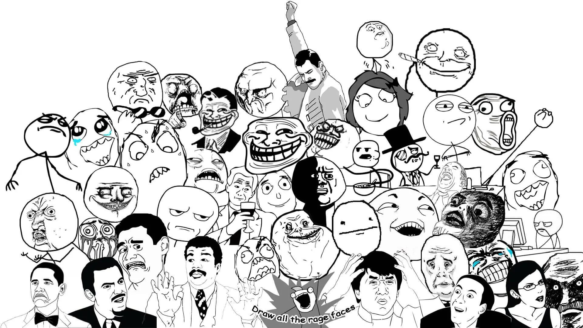 Топ 10 мемов 2025 One Guy's Attempt at Rage Faces (24 pics)