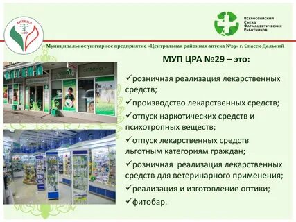 Аптека 1 города n является муниципальным унитарным