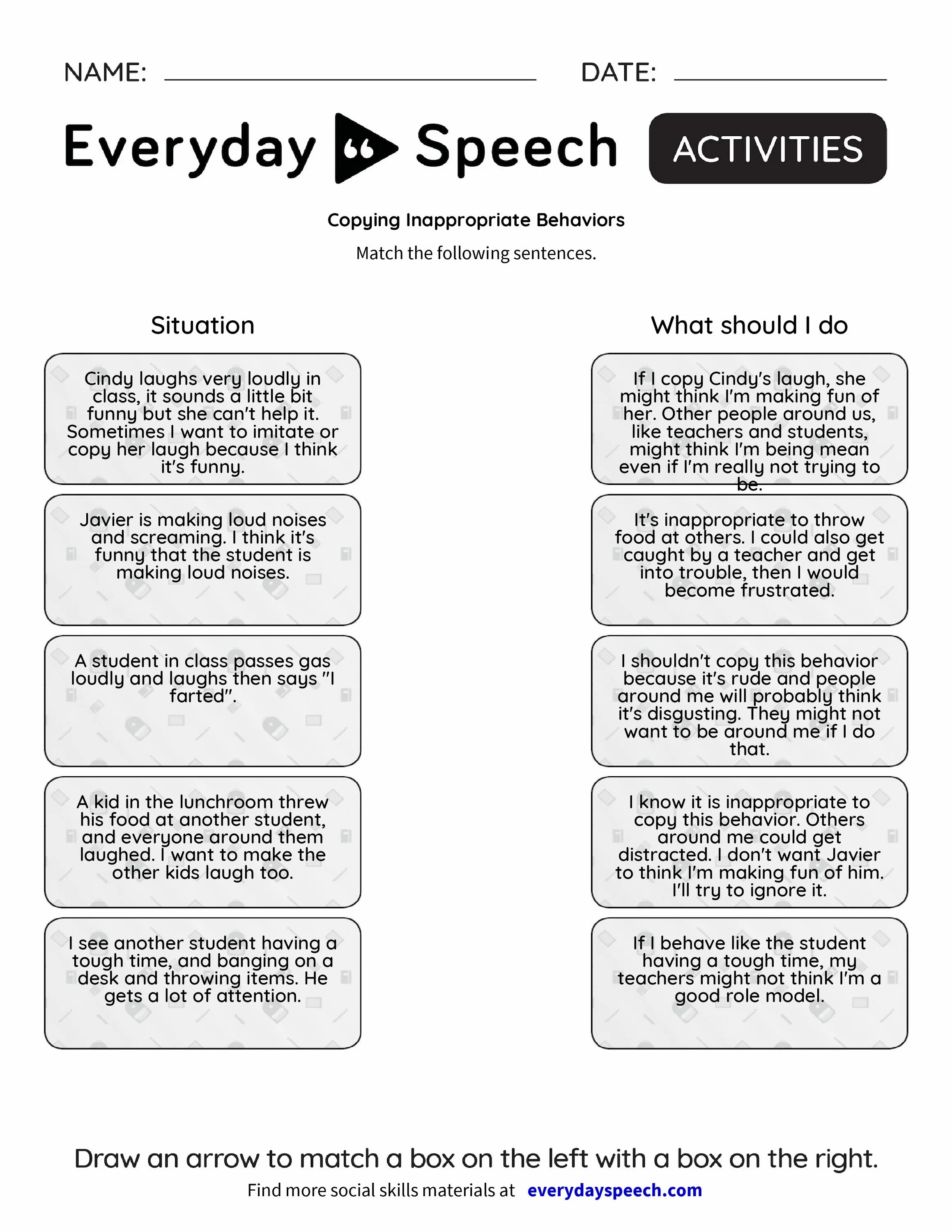 Every day is a test. Everyday speech. working skills worksheets. everyday problems worksheet. friendship skills worksheet.