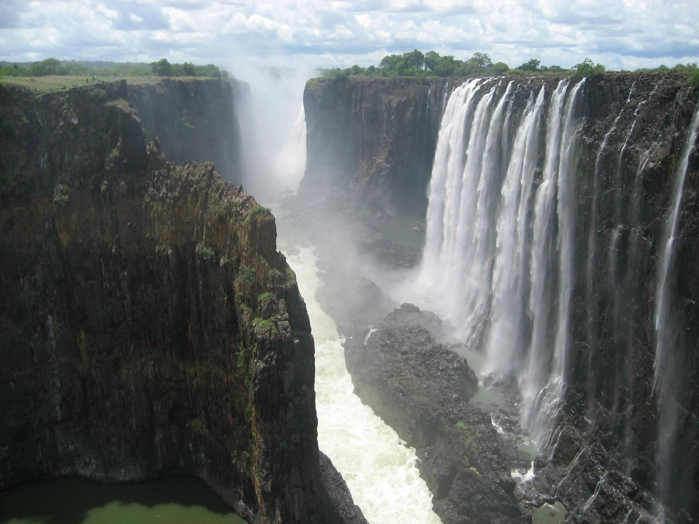 Водопады по высоте в мире. Водопад Лумангве.