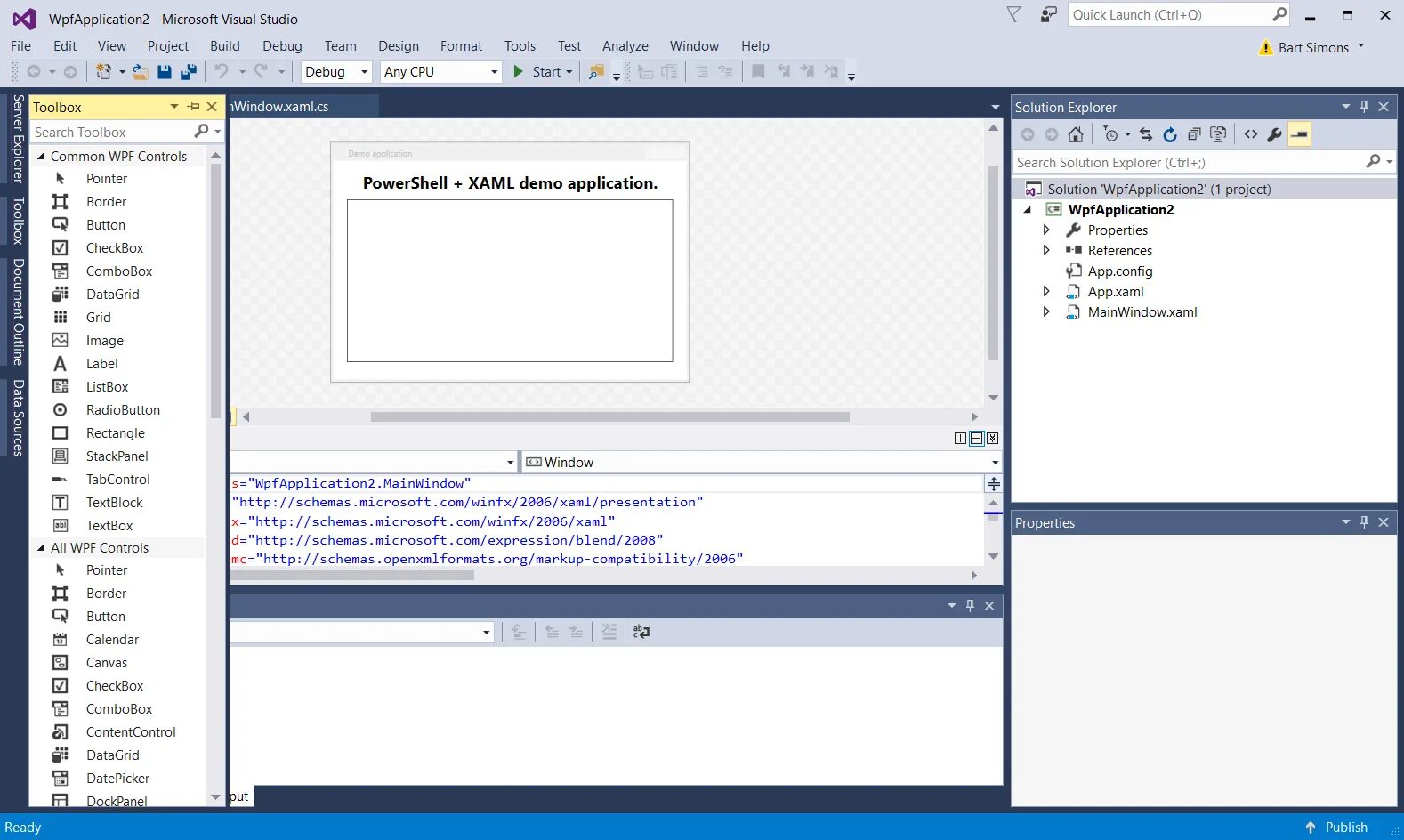Как сделать сайт в visual studio. Xaml c# конструктор. визуальный редактор xaml. visual studio wpf. редактор xaml в visual studio.