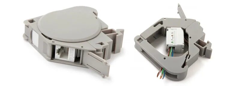 крепление hyperline fp-ie-din-kj-1a-gy. модуль rj45 keystone din. Keystone jack на din-рейку. Lamina двухуровневая корзина, 300 мм, с боковым крепл. Keystone rj45 держатель на дин рейку.