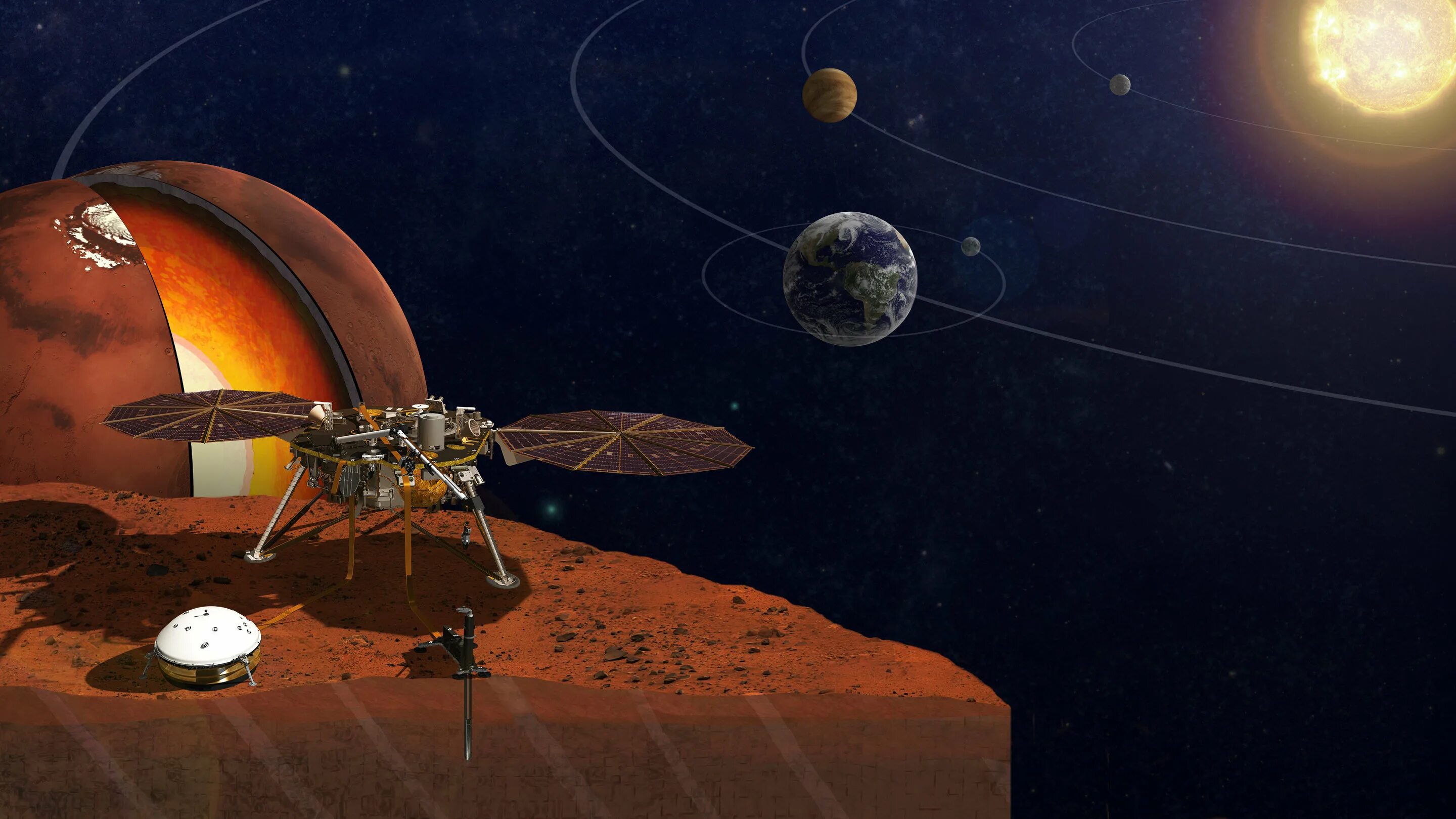 Mars name. Insight автоматическая межпланетная станция. insight mars lander. исследование марса наса. изучение марса космическими аппаратами.