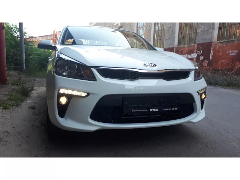 Дхо 4. Ходовые огни для киа рио 2017. дхо kia rio 4. дхо киа рио 2018. ходовые огни kia rio 4.