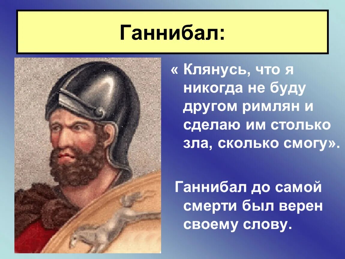 Исторический портрет ганнибала