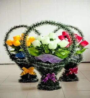 Корзина ритуальная из искусственных