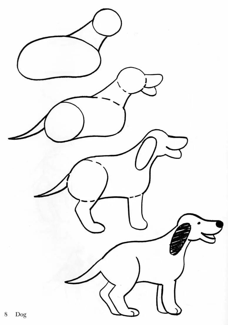 Как нарисовать пса. Как нарисовать собаку пошагово для детей. Собака рисунок. Схема рисования собаки для детей. Пошаговое рисование собаки для детей.