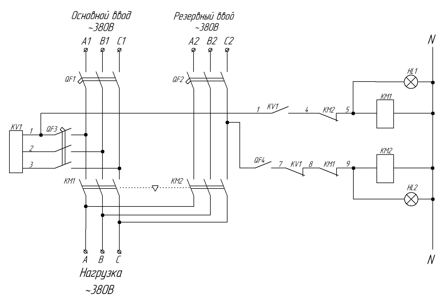 Подключить магнитный пускатель 220в схема подключения. Схема щита АВР на 380. Схема управления контакторами АВР 380в. Схема включения контактора 380. Авр переключение