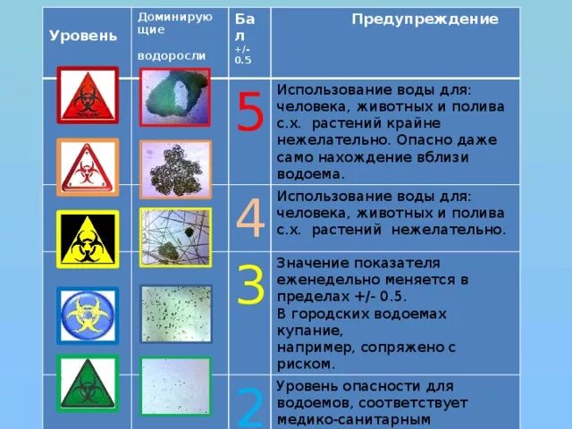 4 уровня опасности