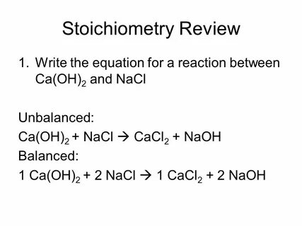 Ca oh 2 cl2 naoh