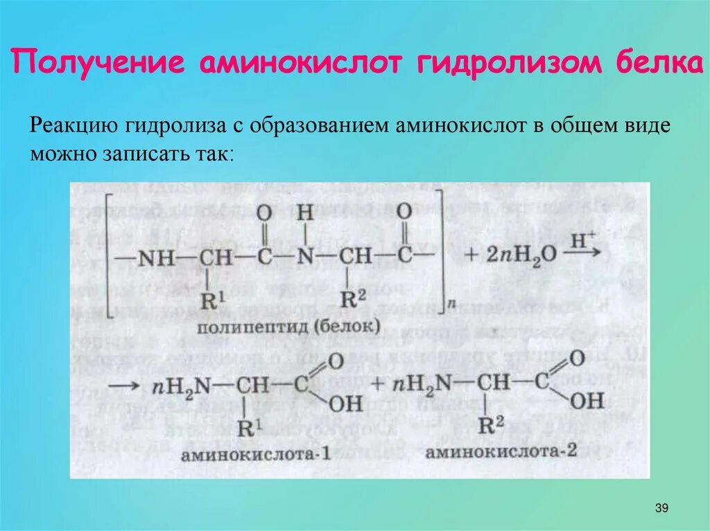 Аминокислоты получение