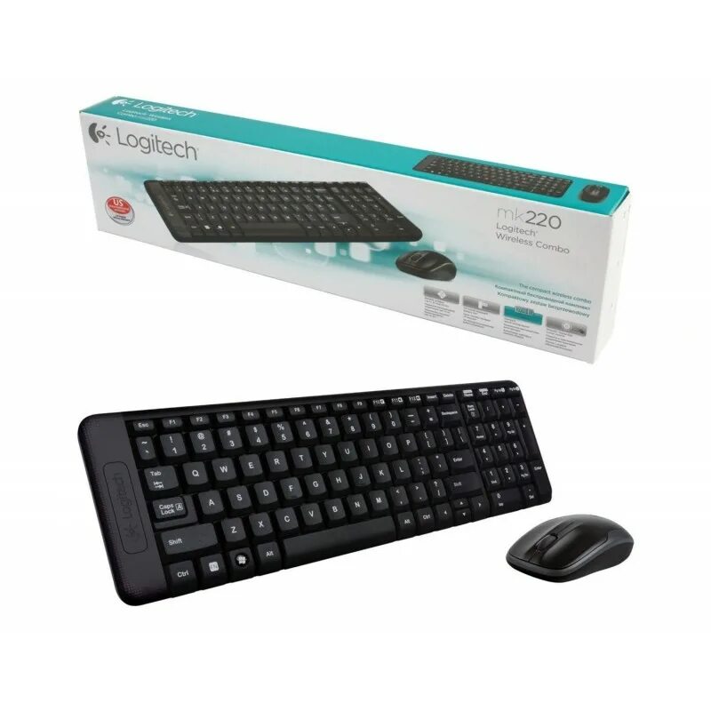 Комплект клавиатура мышь mk220. Logitech wireless combo mk220. logitech mk220 wireless keyboard+mouse black. комплект беспроводной logitech mk220 (клавиатура+мышь). logitech 220 клавиатура и мышь.