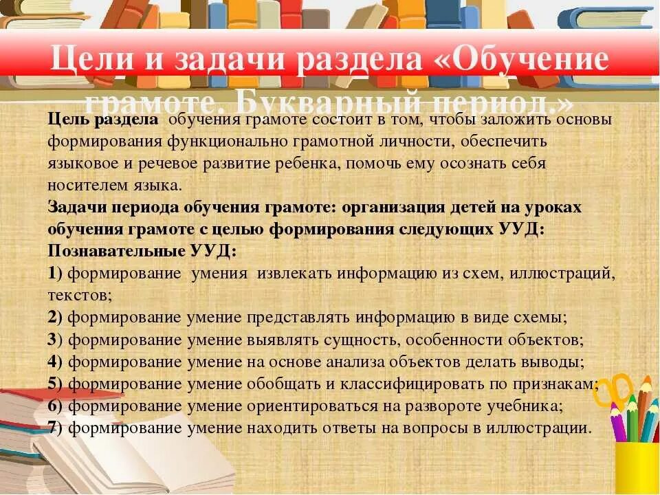 Цель обучающегося на уроке. Обучение грамоте цели и задачи. Задачи обучения грамоте. Задачи основного периода обучения грамоте в начальной школе. Обучение грамоте в подготовительной группе цели и задачи.