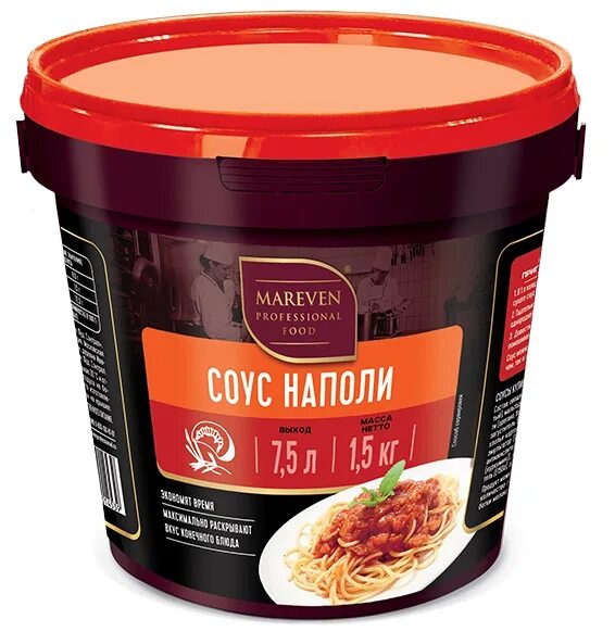 Продукция фуд. Соус Наполи Mareven. Соус деми глас Mareven food 1,8 кг. Соусы ХОРЕКА. Соус ведро.