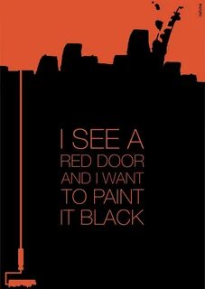 Painted black