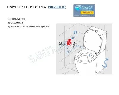 Расстояние гигиенического душа от унитаза