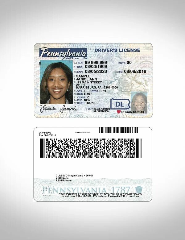 Ids license. Driver License. ID. Pennsylvania Driver License.