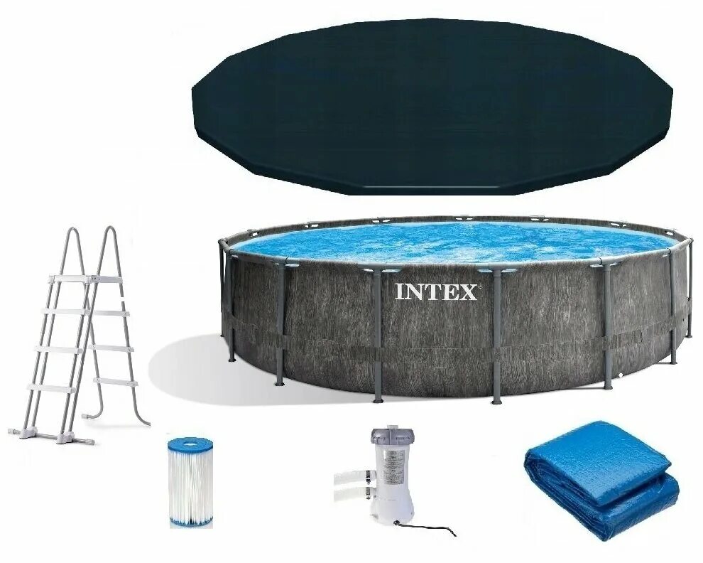 Бассейн 457 122 см intex. Бассейн intex greywood prism frame 26742 457х122 см. 26742 intex каркасный бассейн. каркасный бассейн prism frame &quot;greywood&quot; 457х122см,. intex prism frame 457x122.