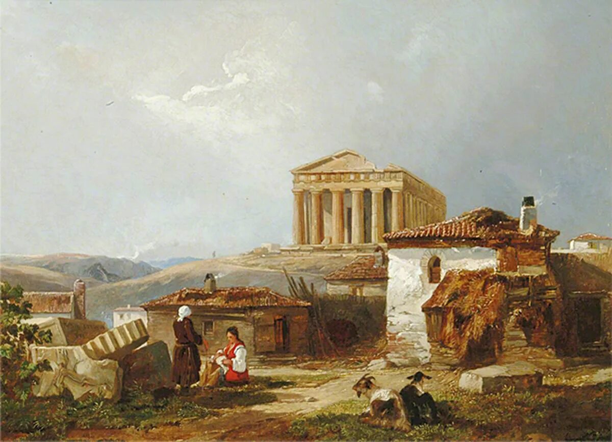 Афинский Акрополь (реконструкция Лео фон Кленце, 1846 г.). Афинский Акрополь реконструкция Лео фон Кленце. Реконструкция Афинского Акрополя картина Лео фон Кленце 1846 год. Афинский Акрополь картина. Историки афин