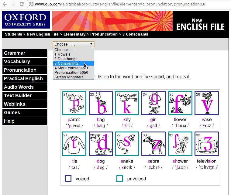 Elementary pronunciation. English file pronunciation. Elements of pronunciation.