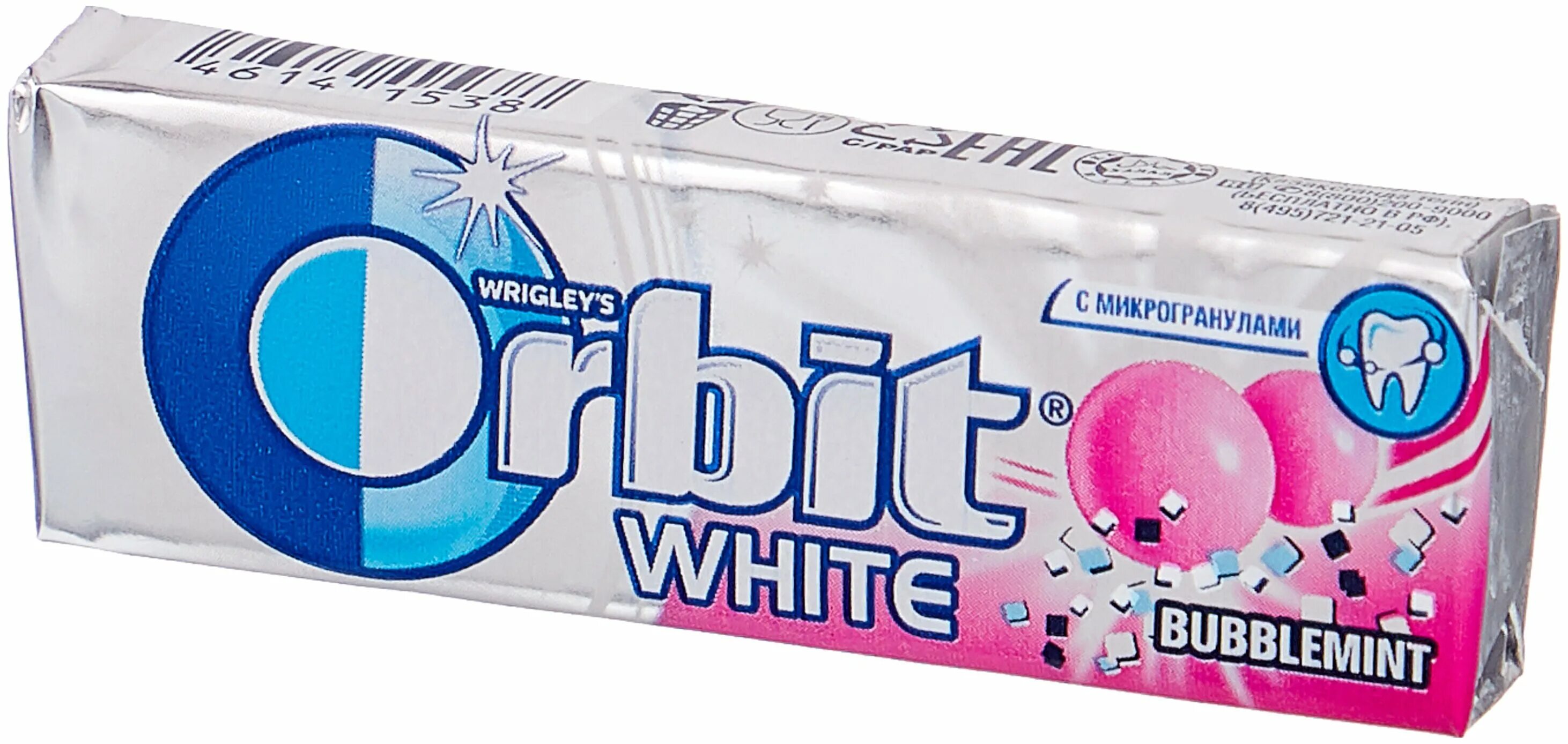 Жевательная резинка Orbit White Bubblemint, без сахара 13,6 г. Жев.резинка Orbit White Bubblemint 13,6г. Резинка жевательная Orbit баблминт, 13.6г. Резинка жевательная Orbit Bubblemint 30 шт х 13,6 г. Шары орбит