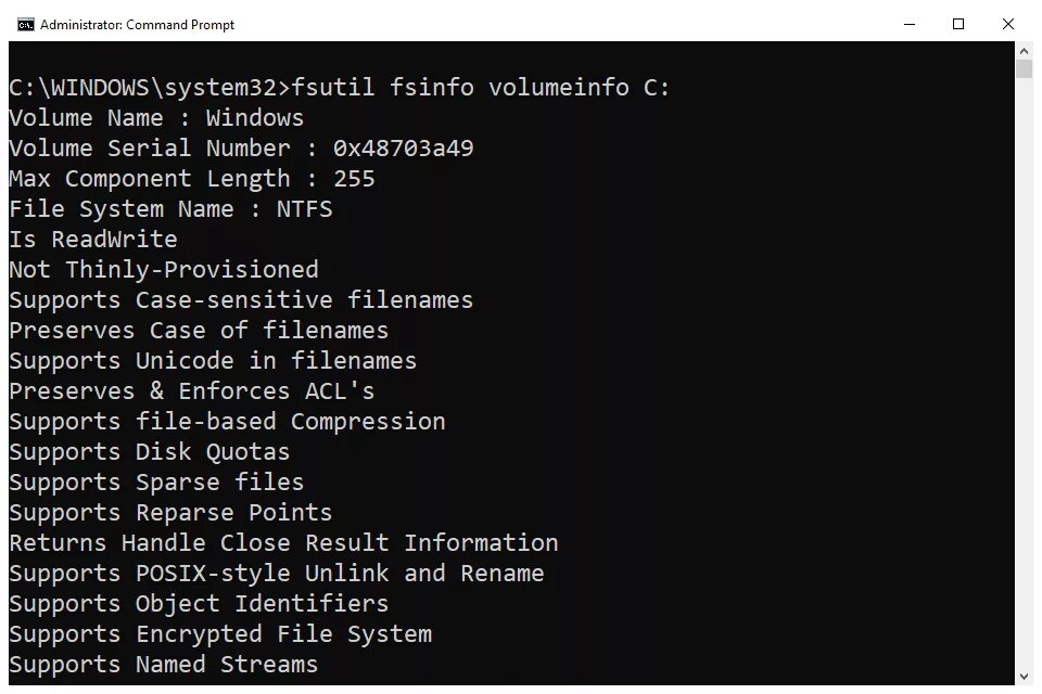 Ntfs через командную строку