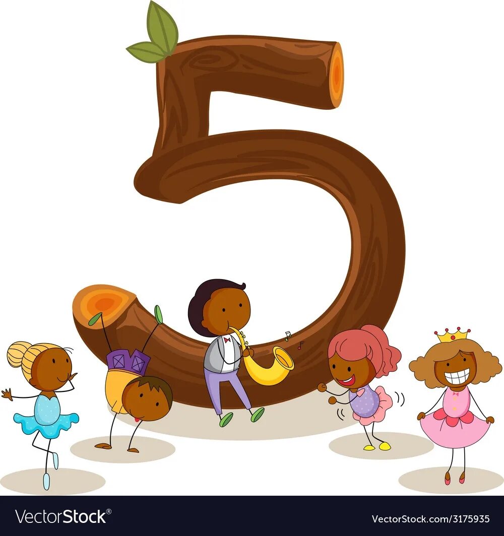 Пятерка начинается с. Пятерка для дошкольников. Красивая цифра 5. Цифра пять для детей. 5 Картинка для детей.