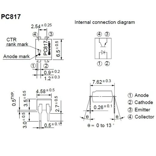 Оптрон pc817 datasheet. Оптрон 817 характеристики. El817 схема включения. 817 характеристики. 817 характеристики.