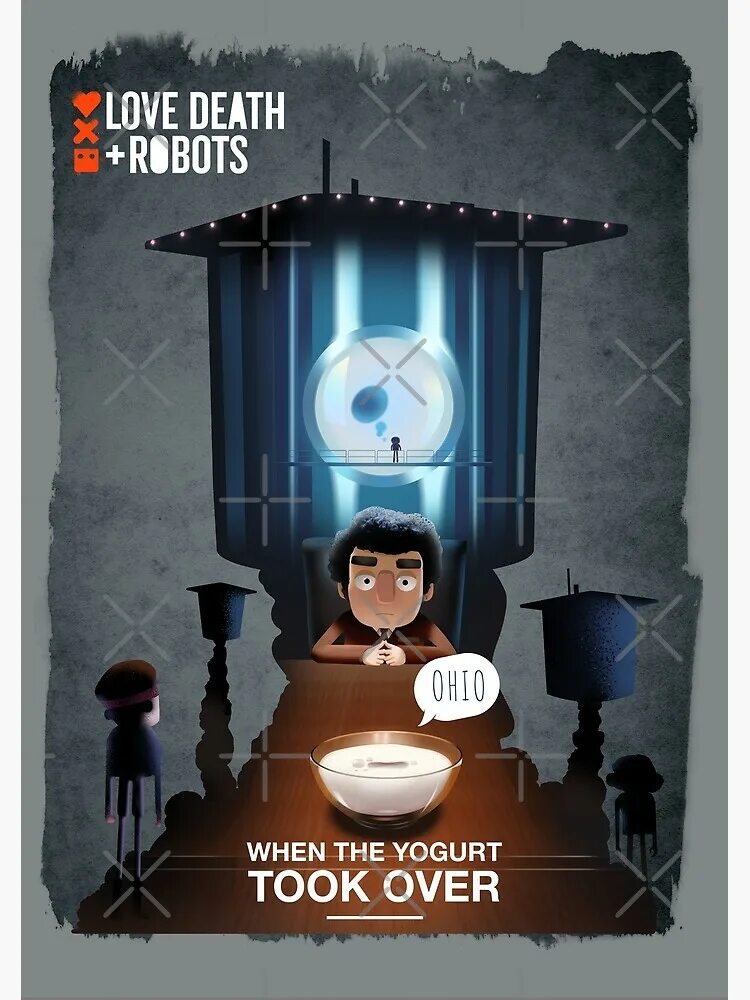 Йогурт робот. Love death and robots yogurt. любовь смерть и роботы постер. любовь смерть и роботы плакат. love, death &amp; robots постер.