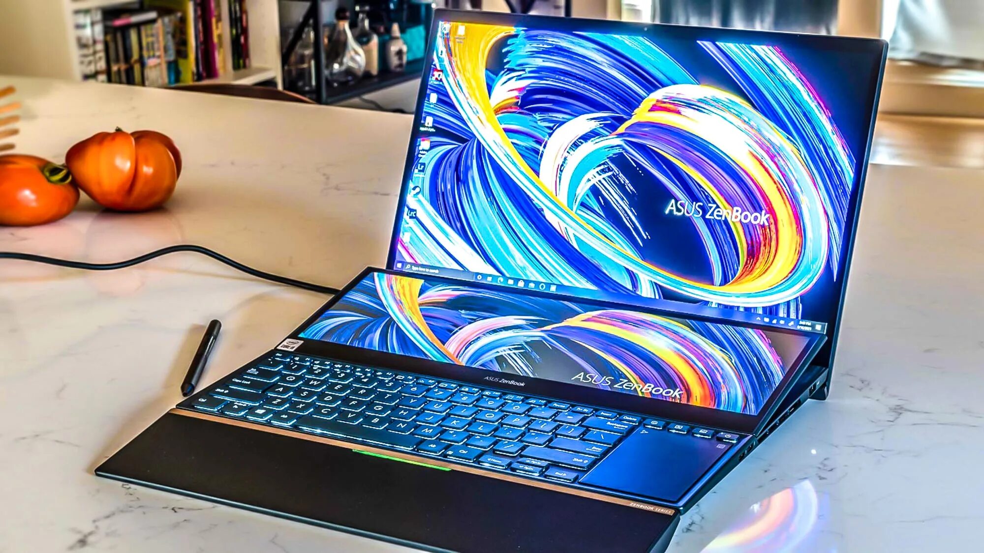 Zenbook duo 2024 купить. Ноутбук ASUS ZENBOOK Pro Duo. ASUS ZENBOOK Pro Duo 15. ASUS ZENBOOK Pro Duo 15 OLED. ZENBOOK Pro Duo 15 OLED (ux582).