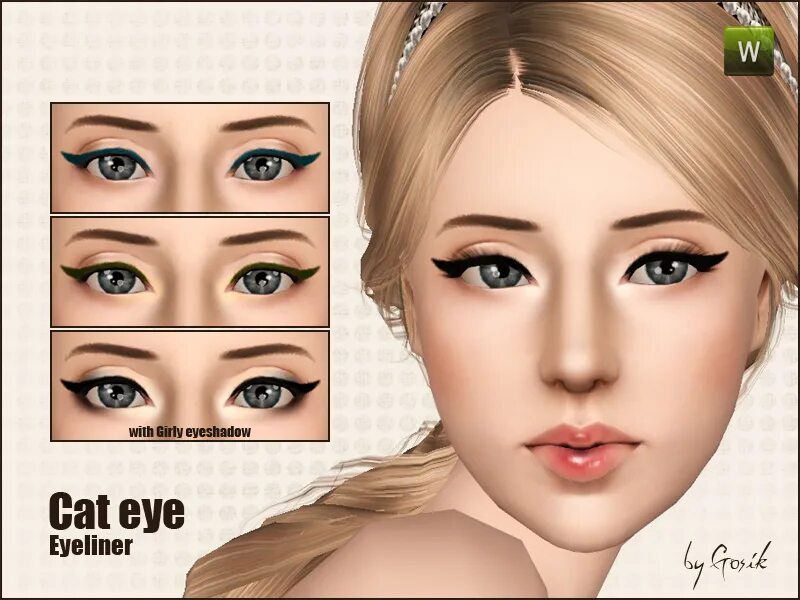 Two eyes перевод на русский. Симс 3 подводка. Cat Eyes макияж. Симс 3 подводка игровые. SIMS 4 cc Gosik.