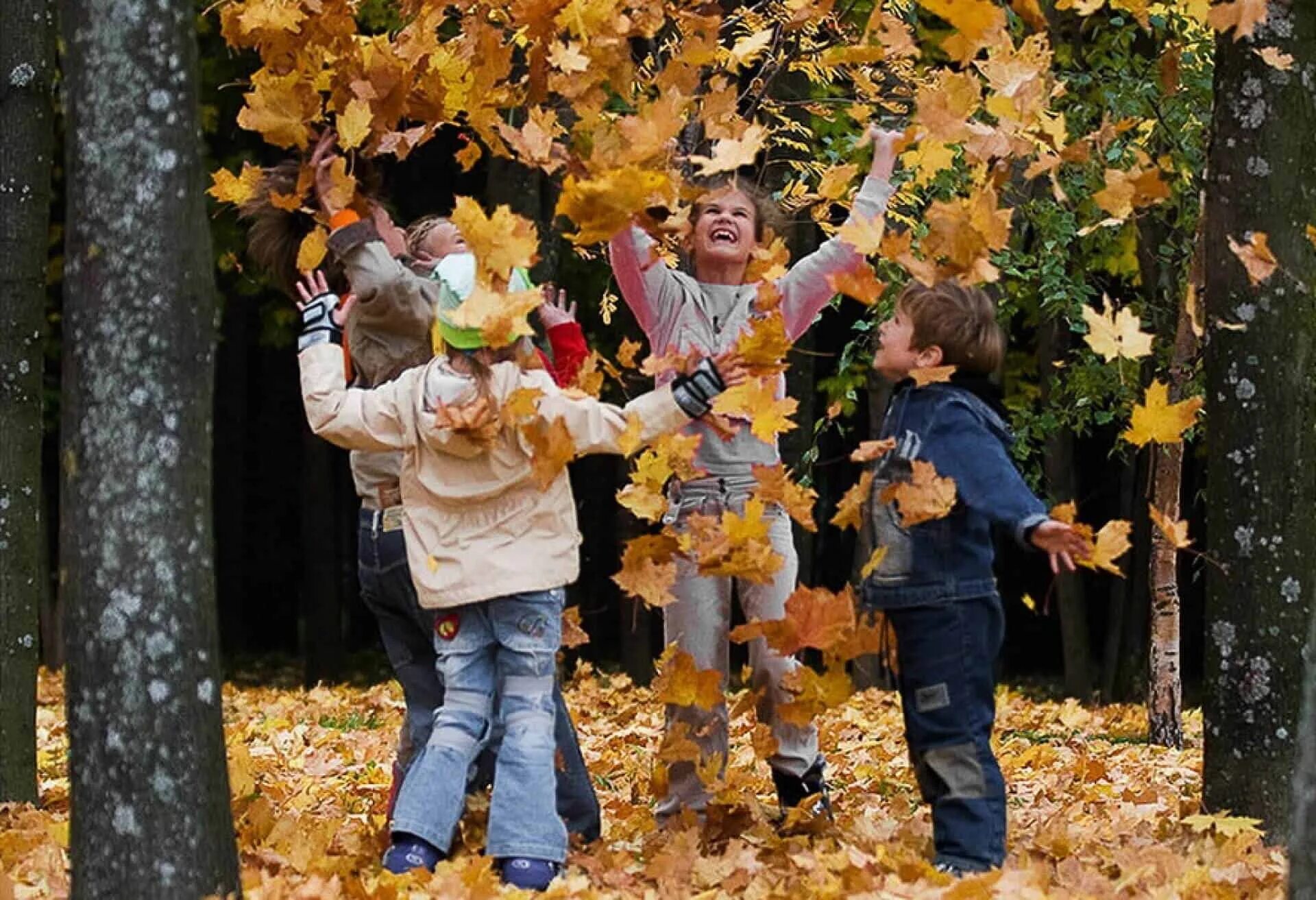 Осень для детей. Осенние забавы. Золотая осень для детей. Игры на улице осенью.