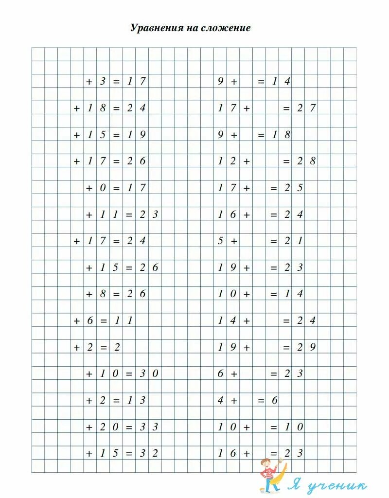 Уравнение 2 класс по математике с ответами. Тренажер по решению уравнений 2 класс. Уравнения на сложение и вычитание. Уравнения для 1 класса по математике. Примеры с х для 1 класса.